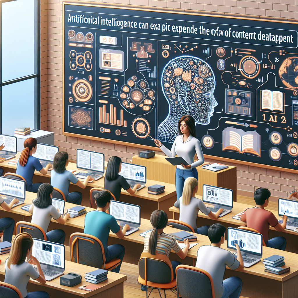 Article on AI can accelerate content development for a professor at a college who teaches environmental science.